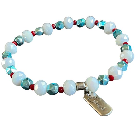 Erimish Beautiful Faceted Colorful Beaded Stackable Stretch Bracelet - Picture 1 of 2